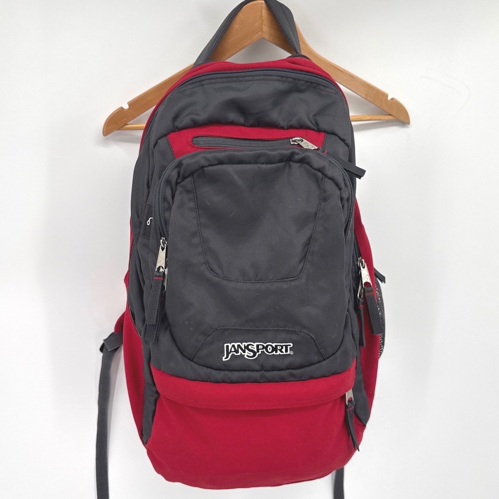 JanSport Airlift Backpack Maroon Black Hiking Outdoor School Laptop Bag
